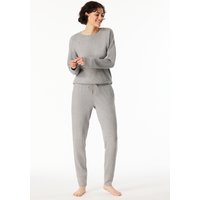 Hose lang Interlock Bündchen grau-meliert - Mix+Relax 48 von Schiesser