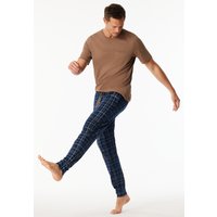 Hose lang Jersey Bündchen Karos multicolor - Mix+Relax 54 von Schiesser