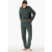 Hose lang Jersey-Quiltstoff und Sweatware dunkelgrün - Mix+Relax 36 von Schiesser