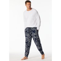 Hose lang Statement-Druck blau-weiß - SCHIESSER 150 Years 50 von Schiesser