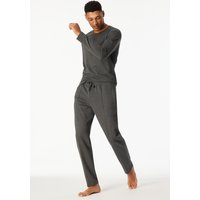 Hose lang Sweat-Qualität dunkelgrau-gemustert - Mix+Relax 58 von Schiesser