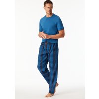 Hose lang Webware dunkelblau kariert - Mix+Relax 48 von Schiesser