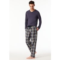 Hose lang Webware graphit kariert - Mix+Relax 50 von Schiesser