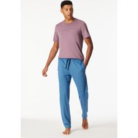 Hose lang blau bedruckt - Mix+Relax 50 von Schiesser