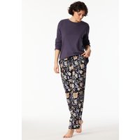 Hose lang schwarz gemustert - Mix+Relax 38 von Schiesser