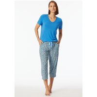 Loungehose 3/4-lang Modal Blumenprint multicolor - Mix+Relax 42 von Schiesser