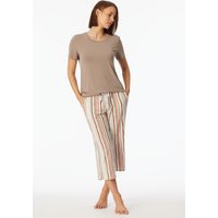 Loungehose 3/4-lang Modal Streifen multicolor - Mix+Relax 40 von Schiesser