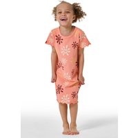 Nachthemd kurzarm Rollsaum Sonnen apricot - Girls World 128 von Schiesser