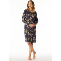 Nachthemd langarm Blumen graphit - Comfort Nightwear 48 von Schiesser