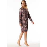 Nachthemd langarm Blumen mauve bedruckt - Comfort Nightwear 52 von Schiesser