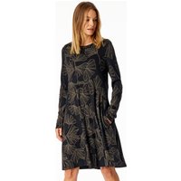 Nachthemd langarm Interlock Ginkgo schwarz - Modern Nightwear 38 von Schiesser