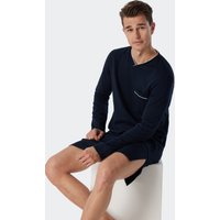 Nachthemd langarm Interlock dunkelblau - Fine Interlock 54 von Schiesser