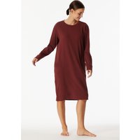 Nachthemd langarm Interlock wärmend burgund - Selected Premium Warming 40 von Schiesser