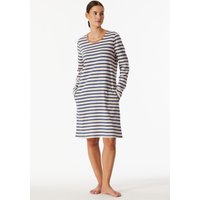 Nachthemd langarm Ringel champagner - Casual Essentials 36 von Schiesser