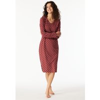 Nachthemd langarm burgund gemustert - Comfort Essentials 50 von Schiesser