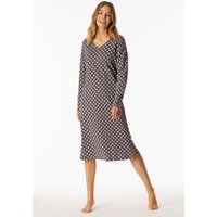 Nachthemd langarm graphit gemustert - Comfort Essentials 52 von Schiesser