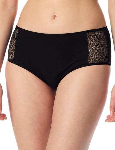 Schiesser Damen 2 Pack Menstruationswäsche/Periodenslip Komfortschnitt Auslaufsicher - Secret Care Unterwäsche, Schwarz_181533, 34 EU von Schiesser