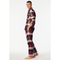 Pyjama Webware Flanell burgund kariert - Selected Premium Warming 54 von Schiesser