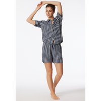 Pyjama kurz Webware Streifen graphit - selected! premium 38 von Schiesser