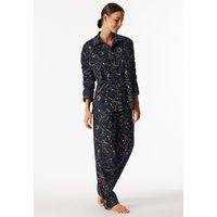 Pyjama lang Flanell dunkelblau bedruckt - X-Mas Family 42 von Schiesser