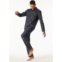 Pyjama lang Flanell nachtblau bedruck - X-Mas Family 48 von Schiesser