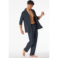 Pyjama lang Knopfleiste graphit - Fine Interlock 48 von Schiesser