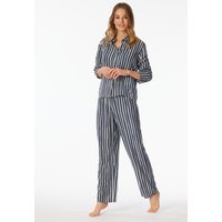 Pyjama lang Webware Streifen graphit - selected! premium 48 von Schiesser