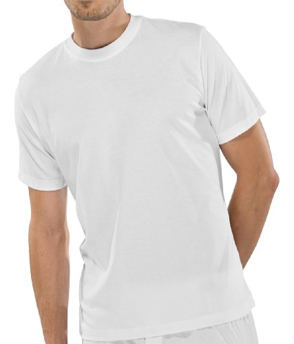 SCHIESSER American T-Shirt Rundhals Doppelpack Uni weiß 208150/100 Größe XXXL von Schiesser