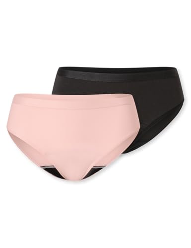 SCHIESSER Damen Periodenunterwäsche 2er Pack - Größe 44-46 Gemischt - Slip aus recycelter Mikrofaser - 12h Auslaufschutz, atmungsaktiv, & geruchsneutral - bei starker Periode & Wochenbett von Schiesser
