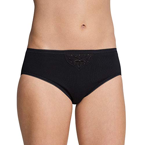 Schiesser Damen Slips, Tai - Slips, 4er Pack (40 (Herstellergröße: 040), Schwarz) von Schiesser