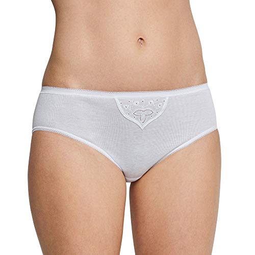 Schiesser Damen Slips, Tai - Slips, 4er Pack (50 (Herstellergröße: 050), Weiß) von Schiesser