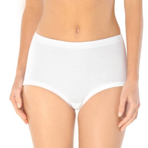 SCHIESSER Damen Taillenslip Maxi Feinripp 000005 4er Pack, weiss, Gr. 52 von Schiesser