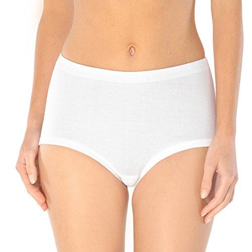 Schiesser Damen Taillenslip Maxi Feinripp 6er Pack, Größe:38;Farbe:weiss-100 von Schiesser