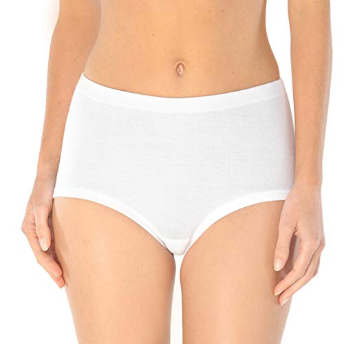 Schiesser Damen Taillenslip Maxi Feinripp 6er Pack, Größe:48;Farbe:weiss-100 von Schiesser