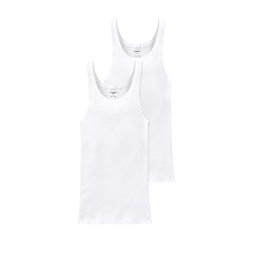 Schiesser Herren Achsel-Shirt Essentials Doppelripp 2er Pack, Farbe:Weiß (100);Größe:8/XXL von Schiesser