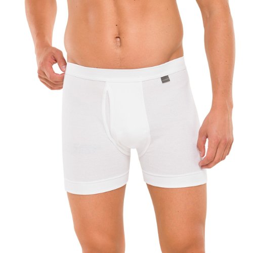 SCHIESSER Herren Boxer Short Essentials 2er Pack, Farbe:Weiß (100);Größe:5/M von Schiesser