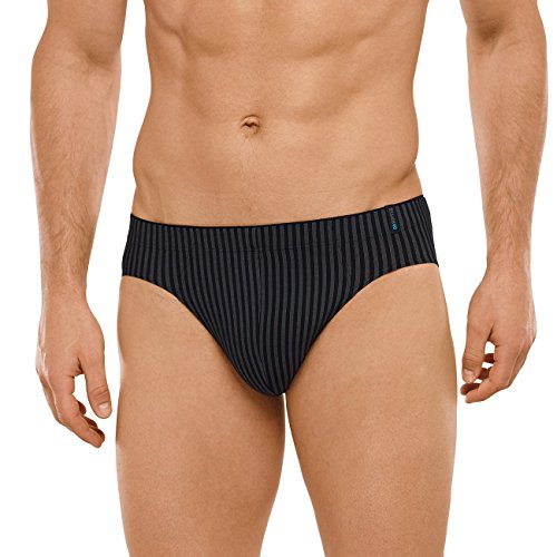 SCHIESSER Herren Slip Long Life Cotton Supermini 2er Pack, Farbe:blau-schwarz (001);Größe:8/XXL von Schiesser
