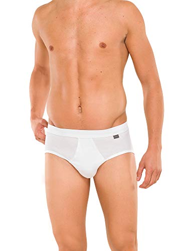 Schiesser 205159 Herren Sportslip 2er Pack Unterhosen mit Eingriff formstabil, Groesse 6, Feinripp von Schiesser