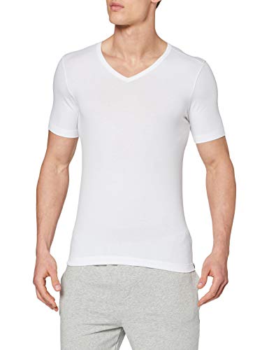 SCHIESSER Herren V-Neck T-Shirt 95/5 2er Pack, Farbe:WeiÃŸ (100);GröÃŸe:10/4XL von Schiesser
