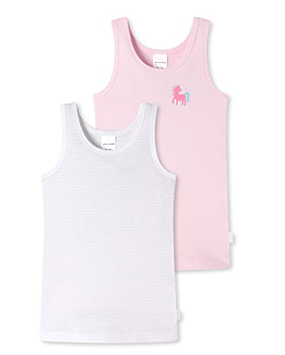 Schiesser 173257 Fine RIPP Unterhemden 2er Pack pink Mixed 116 von Schiesser