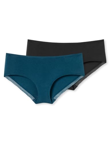 Schiesser 2 Pack Panty Unterwäsche mit Spitze - Cotton Mix von Schiesser