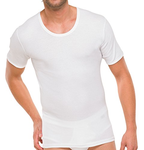 Schiesser 2 Stück (Doppelpack) Herren 1/2 Arm Unterhemd Doppelripp - Weiß: Größe: XL von Schiesser