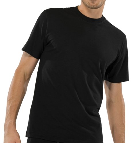 Schiesser 2 Stück American T-Shirt Rundhals Herren T-Shirt - Schwarz: Größe: XXXL (Gr.9) von Schiesser