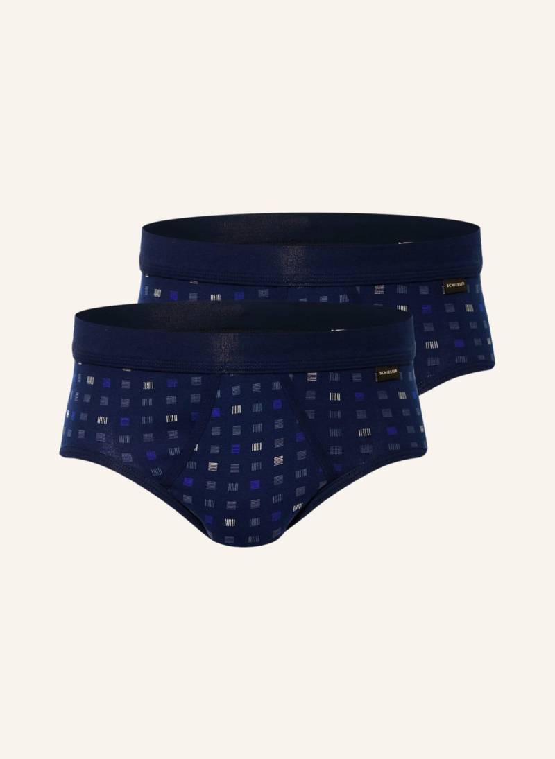 Schiesser 2er-Pack Slips Essentials blau von Schiesser