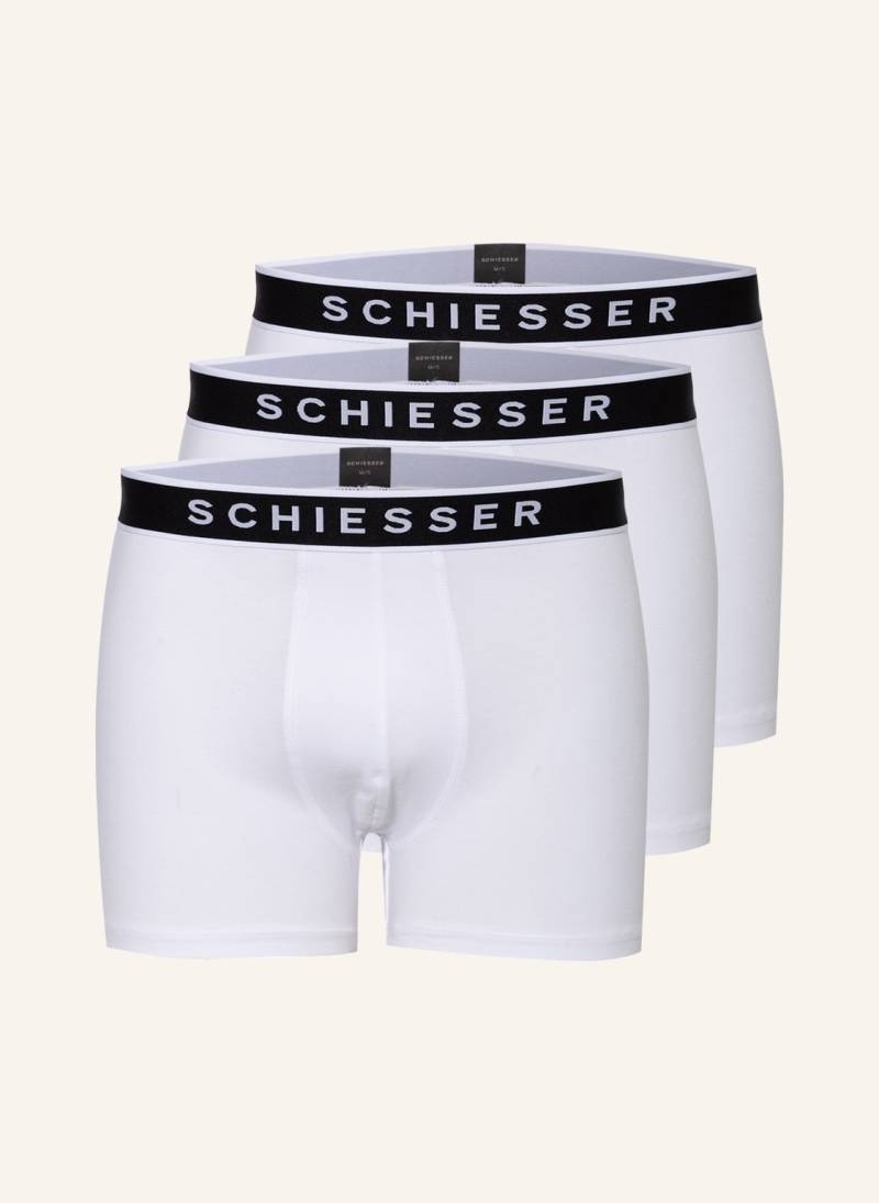 Schiesser 3er-Pack Boxershorts 95/5 weiss von Schiesser