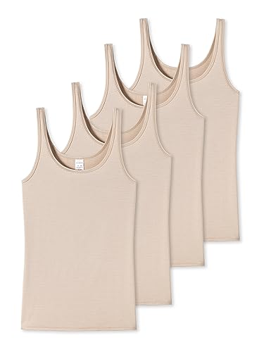 Schiesser 4er Damen Spaghettitop Modal Essentials - Sand - Größe 36 Schiesser 4er Damen Spaghettitop Modal Essentials - Sand - Größe 36 von Schiesser