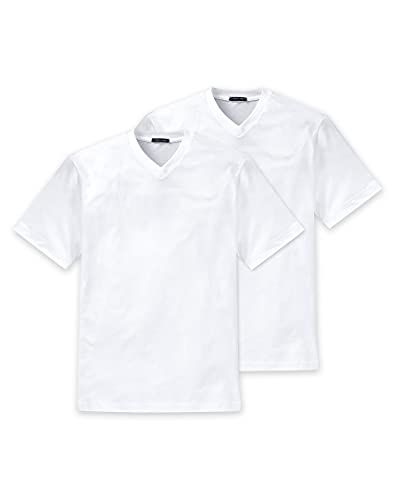 Schiesser 6er Pack American T-Shirt - Rundhals o. V-Neck - M-XXXL, Schwarz o. Weiss (Weiß (V-Ausschnitt), XXXL (Herstellergröße: 9)) von Schiesser