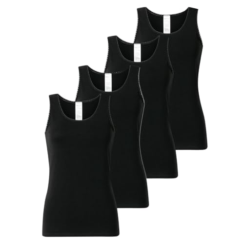 Schiesser - 95/5 Modern Cotton - Unterhemd/Top - 4er Pack (38 Schwarz) von Schiesser