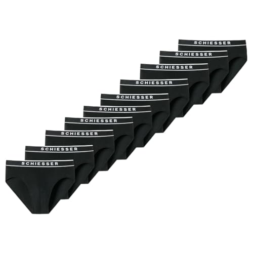 Schiesser - 95/5 Organic Cotton - Rio Slip/Unterhose - 10er Pack (5 Schwarz) von Schiesser