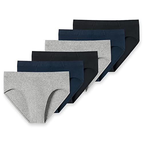 Schiesser - 95/5 Organic Cotton - Supermini Slip/Unterhose - 6er Pack (6 Grau/Blau/Schwarz) von Schiesser